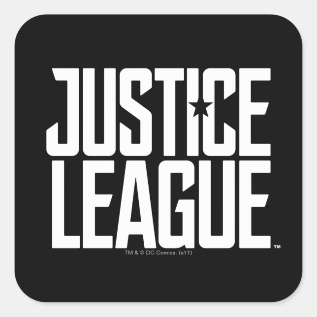 Justizielle Liga | Justice League Logo Quadratischer Aufkleber (Vorderseite)