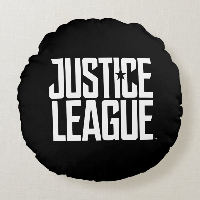 Justizielle Liga | Justice League Logo Rundes Kissen (Vorderseite)