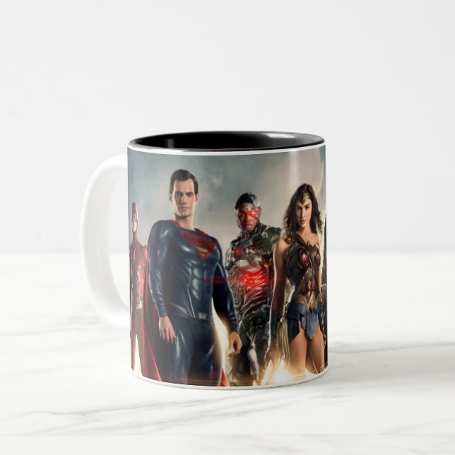 Justizielle Liga | Justizielle Liga für Schlachtfe Zweifarbige Tasse (Vorderseite Links)