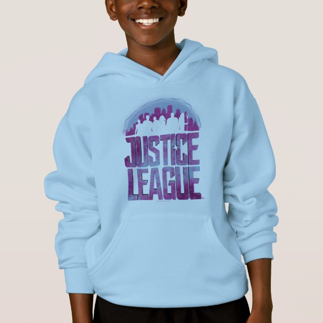 Justizielle Liga | Justizielle Silhouette Stadt Hoodie (Vorderseite)