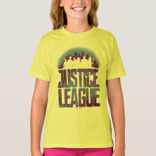 Justizielle Liga Justizielle Silhouette Stadt T-Shirt