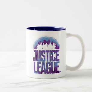 Justizielle Liga   Justizielle Silhouette Stadt Zweifarbige Tasse
