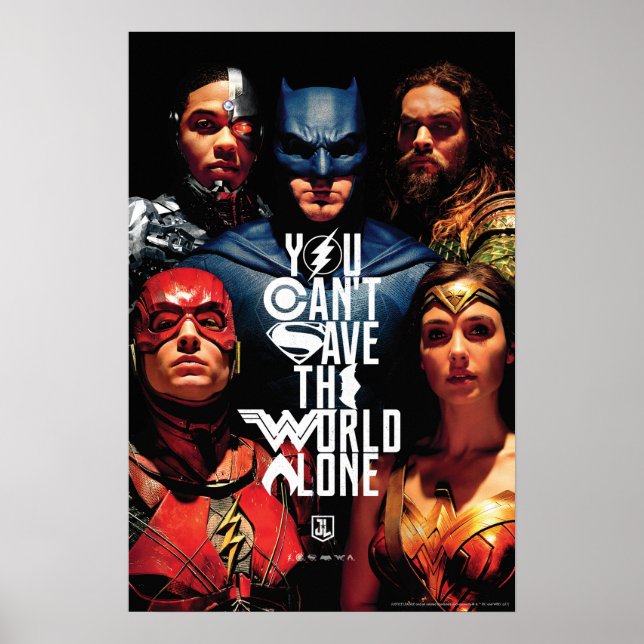 Justizielle Liga | Man kann die Welt nicht allein  Poster (Vorne)