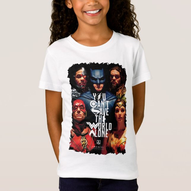 Justizielle Liga | Man kann die Welt nicht allein  T-Shirt (Vorderseite)