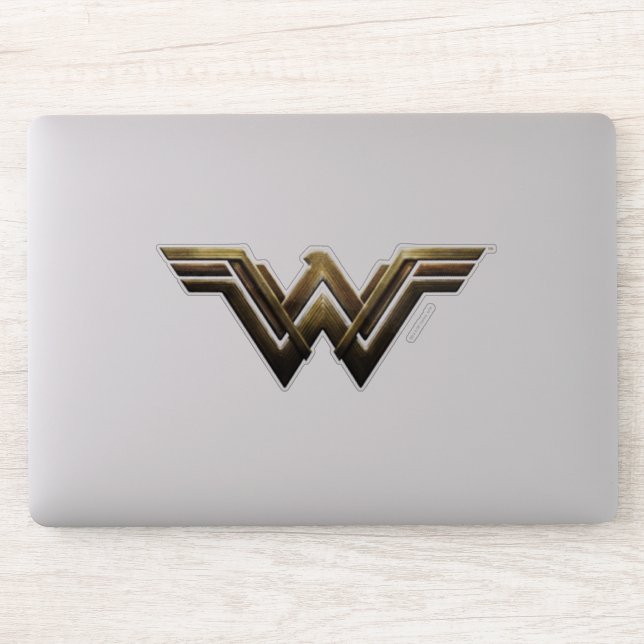 Justizielle Liga | Metallic Wonder Woman Symbol Aufkleber (Computer)
