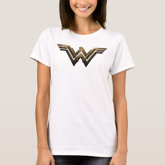 Justizielle Liga | Metallic Wonder Woman Symbol T-Shirt (Vorderseite)