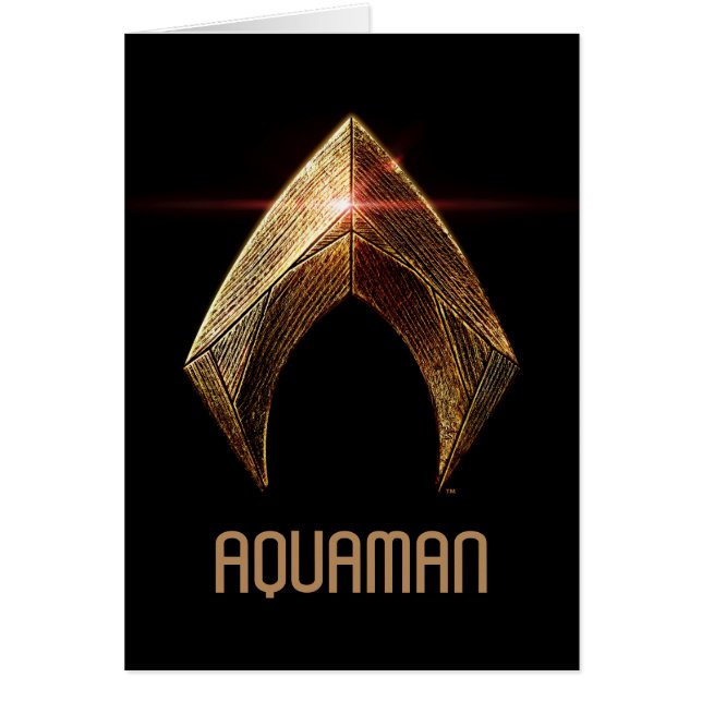 Justizielle Liga | Metallisches Aquaman-Symbol (Vorne)