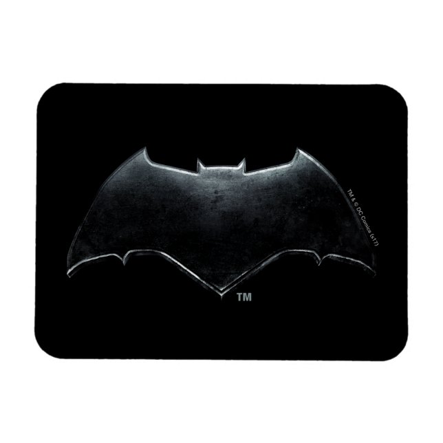 Justizielle Liga | Metallisches Batman-Symbol Magnet (Horizontal)