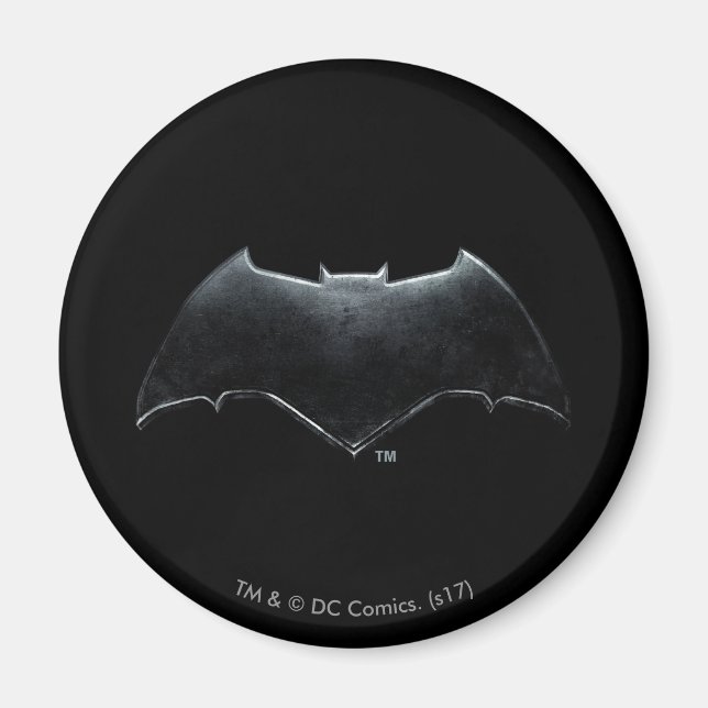 Justizielle Liga | Metallisches Batman-Symbol Magnet (Vorne)