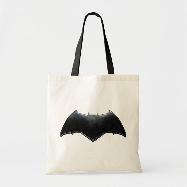 Justizielle Liga | Metallisches Batman-Symbol Tragetasche (Vorne)