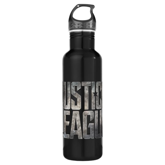 Justizielle Liga | Metallisches Logo der Gerechtig Edelstahlflasche (Vorderseite)
