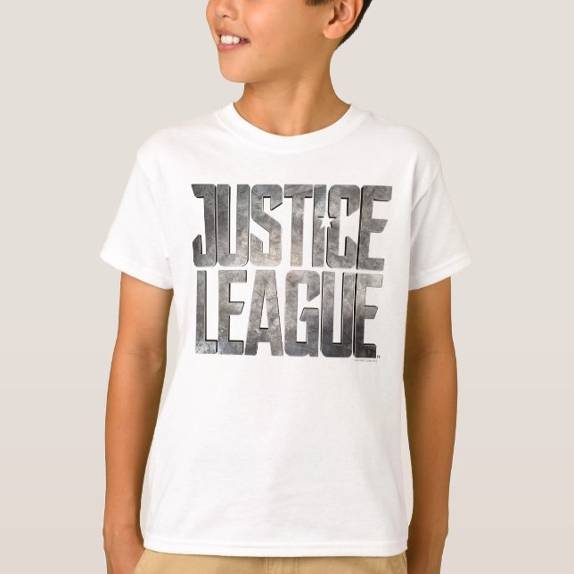 Justizielle Liga | Metallisches Logo der Gerechtig T-Shirt (Vorderseite)