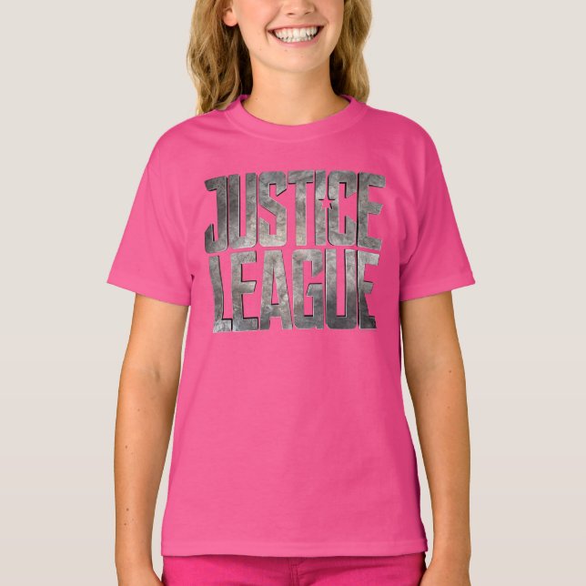 Justizielle Liga | Metallisches Logo der Gerechtig T-Shirt (Vorderseite)