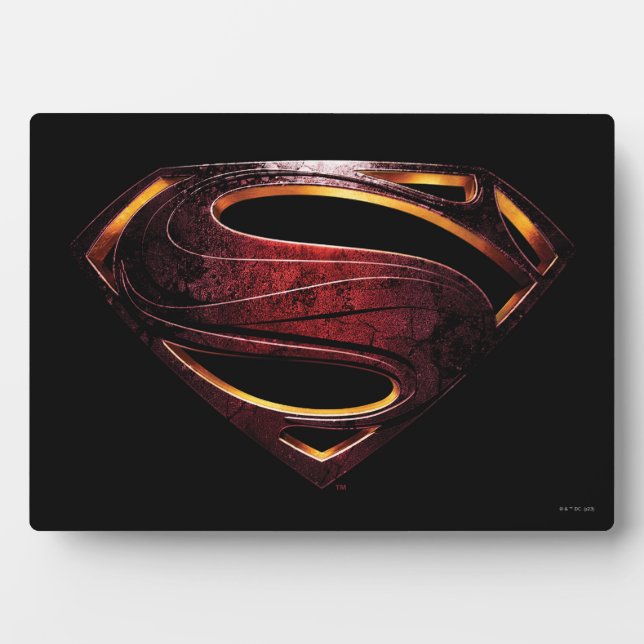 Justizielle Liga | Metallisches Superman-Symbol Fotoplatte (Vorderseite)