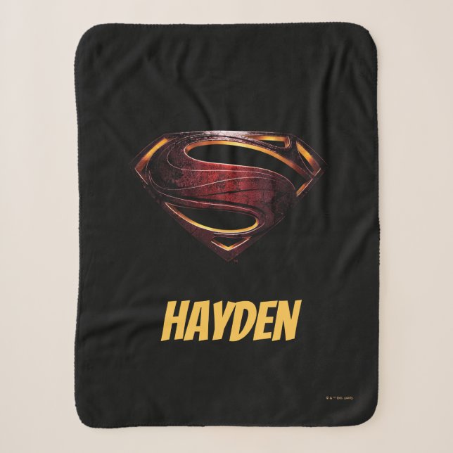 Justizielle Liga | Metallisches Superman-Symbol Sherpadecke (Vorderseite)