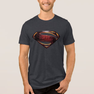 Justizielle Liga   Metallisches Superman-Symbol Tri-Blend Shirt