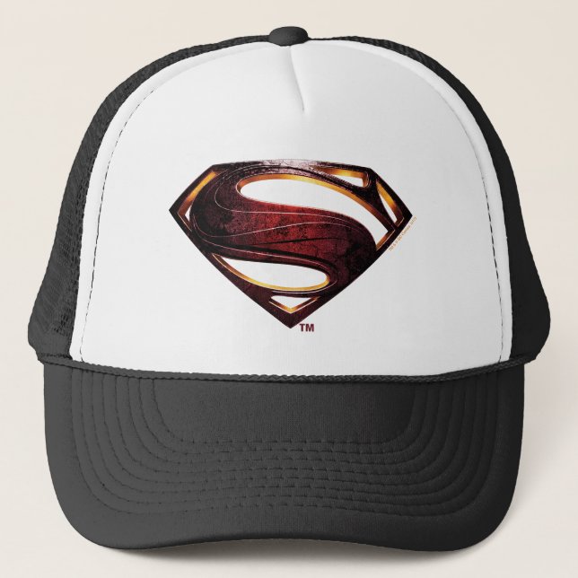 Justizielle Liga | Metallisches Superman-Symbol Truckerkappe (Vorderseite)