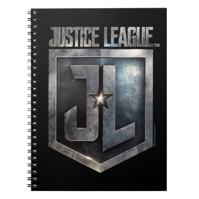 Justizielle Liga | Metallschild Notizblock (Vorderseite)