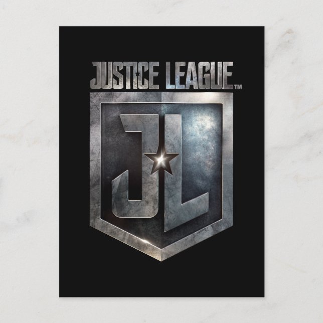 Justizielle Liga | Metallschild Postkarte (Vorderseite)