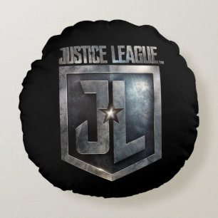 Justizielle Liga   Metallschild Rundes Kissen