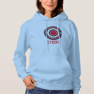 Justizielle Liga   Pinsel und Halftone Cyborg - Sy Hoodie
