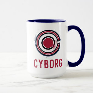 Justizielle Liga   Pinsel und Halftone Cyborg - Sy Tasse