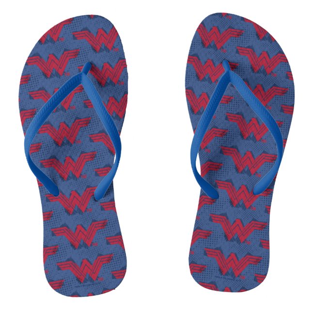 Justizielle Liga | Pinsel Wonder Woman Symbol Flip Flops (Fußbett)
