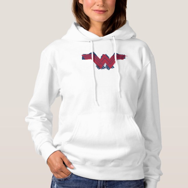 Justizielle Liga | Pinsel Wonder Woman Symbol Hoodie (Vorderseite)