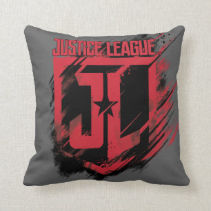 Justizielle Liga   Pinselstrich JL Shield Kissen