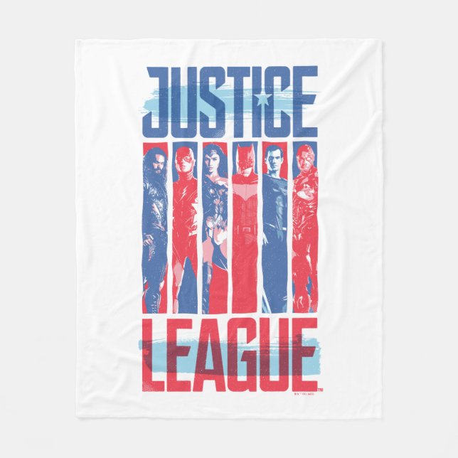 Justizielle Liga | Pop der Blue & Red Group Art Fleecedecke (Vorderseite)