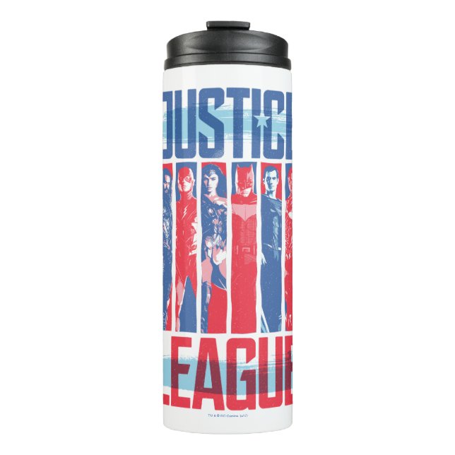 Justizielle Liga | Pop der Blue & Red Group Art Thermosbecher (Vorderseite)