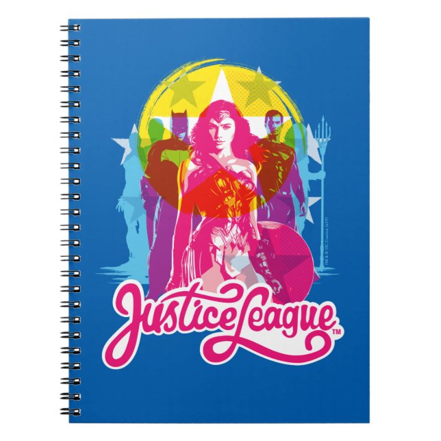 Justizielle Liga | Retro Group & Logo Pop Art Notizblock (Vorderseite)
