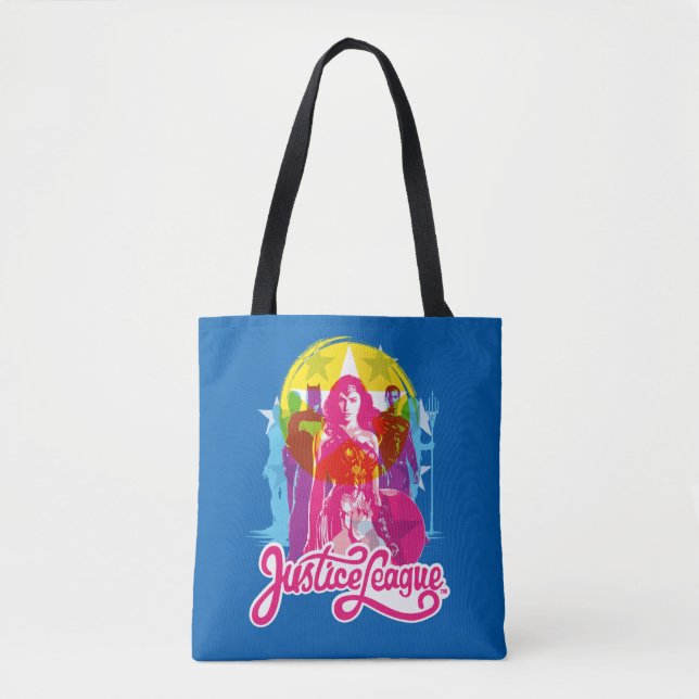 Justizielle Liga | Retro Group & Logo Pop Art Tasche (Vorderseite)