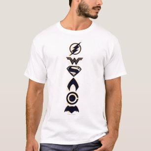 Justizielle Liga   Stylisierte Teamsymbole Lineup T-Shirt