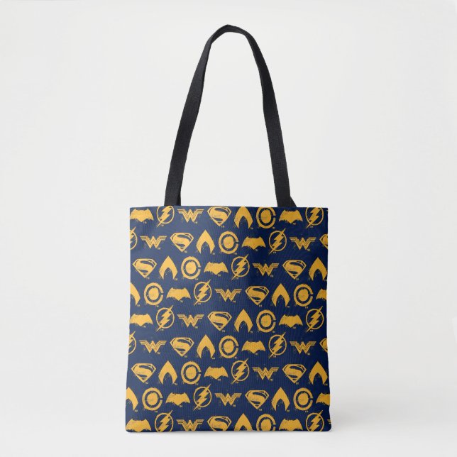 Justizielle Liga | Stylisierte Teamsymbole Lineup Tasche (Vorderseite)
