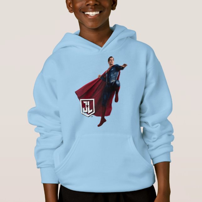 Justizielle Liga | Superman auf Schlachtfeld Hoodie (Vorderseite)