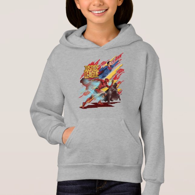 Justizielle Liga | Superman, Flash & Batman Abzeic Hoodie (Vorderseite)