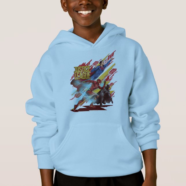 Justizielle Liga | Superman, Flash & Batman Abzeic Hoodie (Vorderseite)