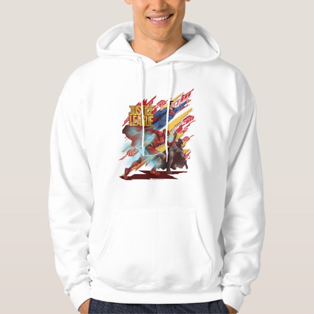 Justizielle Liga | Superman, Flash & Batman Abzeic Hoodie (Vorderseite)