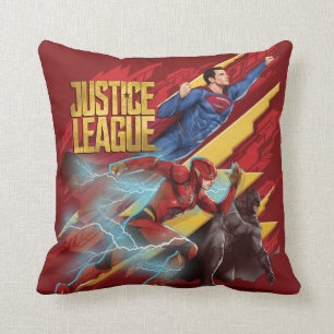 Justizielle Liga   Superman, Flash & Batman Abzeic Kissen