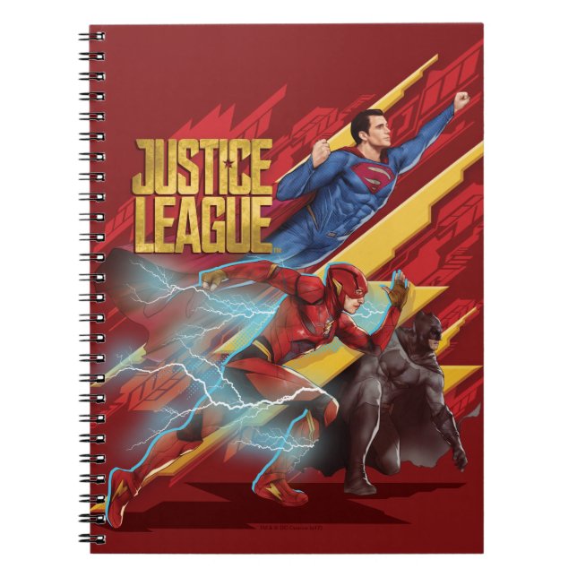 Justizielle Liga | Superman, Flash & Batman Abzeic Notizblock (Vorderseite)