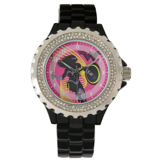 Justizielle Liga | Symbol "Wonder Woman Silhouette Armbanduhr (Vorderseite)