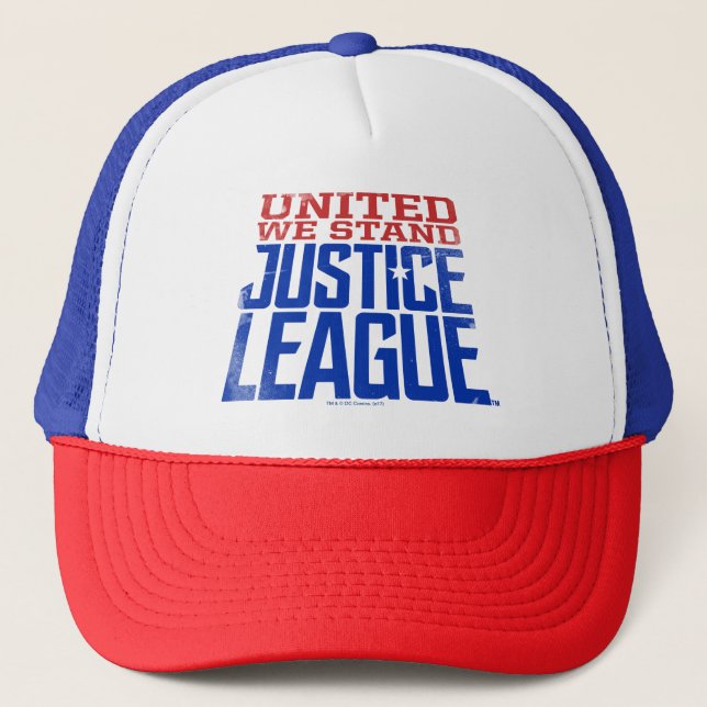 Justizielle Liga | United We Stand Graphic Truckerkappe (Vorderseite)