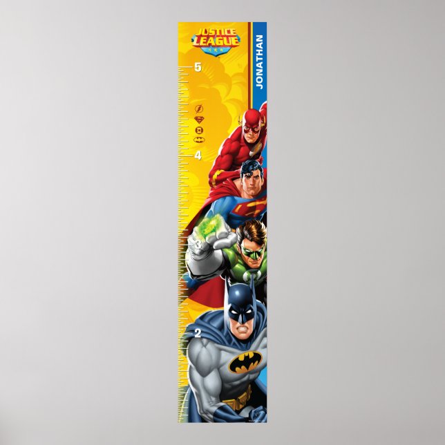 Justizielle Liga | Wachstumstabelle Poster (Vorne)