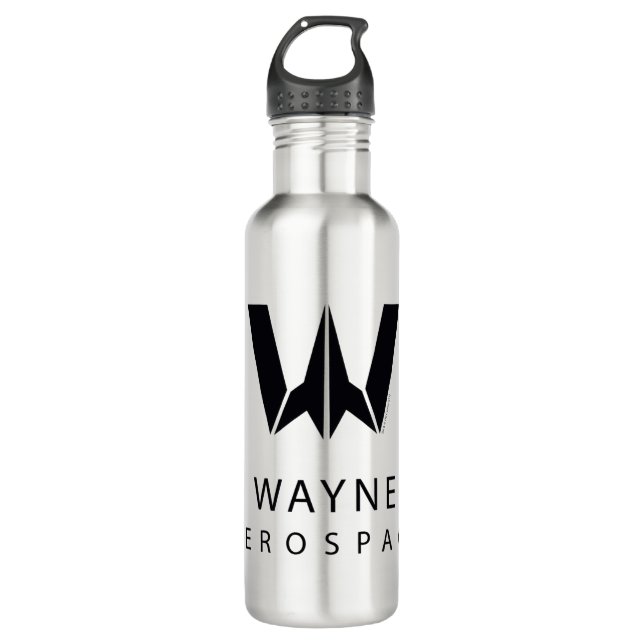 Justizielle Liga | Wayne Aerospace Logo Edelstahlflasche (Vorderseite)