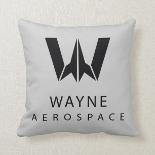 Justizielle Liga   Wayne Aerospace Logo Kissen