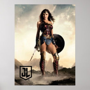Justizielle Liga   Wonder Woman auf dem Schlachtfe Poster