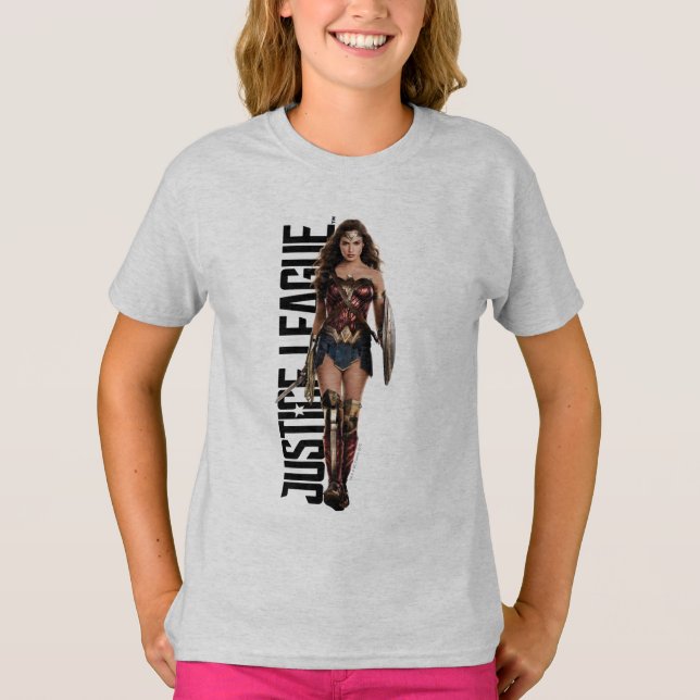 Justizielle Liga | Wonder Woman auf dem Schlachtfe T-Shirt (Vorderseite)