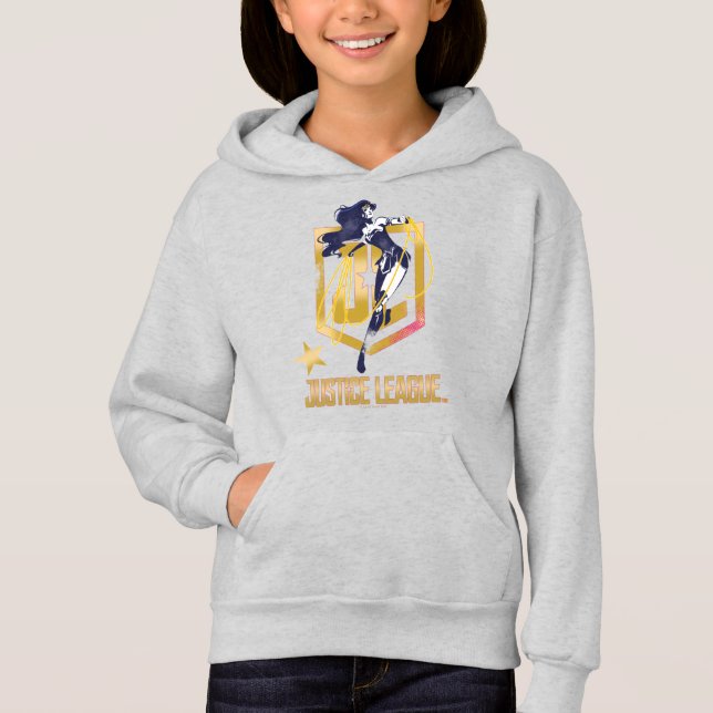 Justizielle Liga | Wonder Woman JL Logo Pop Art Hoodie (Vorderseite)