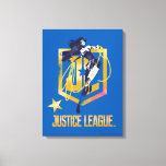 Justizielle Liga | Wonder Woman JL Logo Pop Art Leinwanddruck<br><div class="desc">Karo aus Gerechtigkeits-Lega Wonder Woman hält ihr Lasso der Wahrheit,  bereit,  sie zu werfen. Dieser kontrastreiche Pop,  der von Wonder Woman gezeichnet wird,  wird auf einem goldenen Schild der Gerechtigkeitsliga JL platziert. Das Logo der Gerechtigkeitsliga ist unten abgebildet.</div>